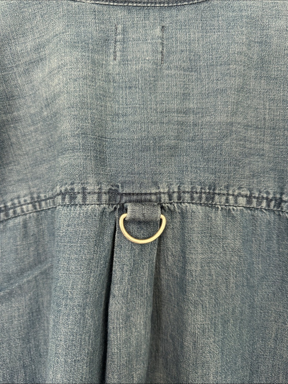 GAP 1969 Denim Button Chambray Popover in Blue - Picture 4 of 7